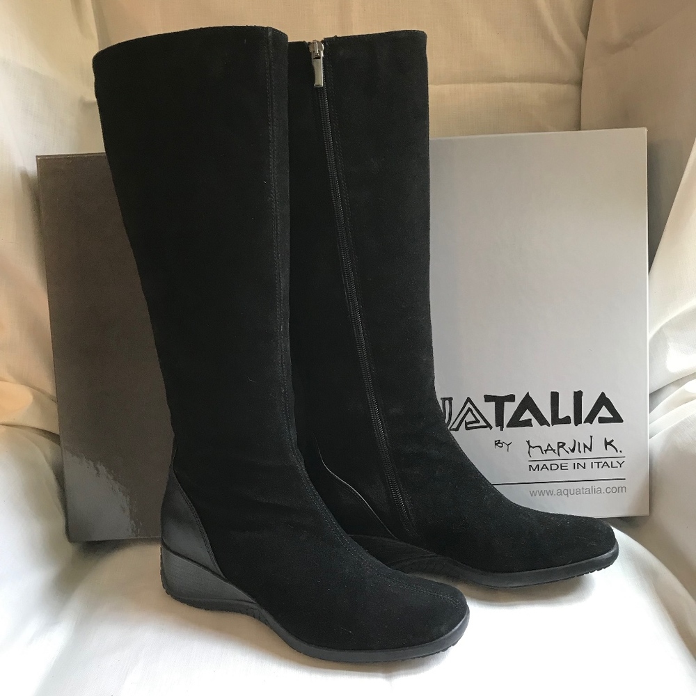 Aquatalia Black Suede Boots